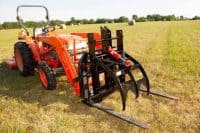 tractor pallet fork add a grapple adjustable