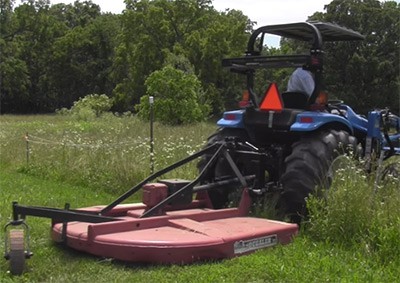 brush hogging in high grass