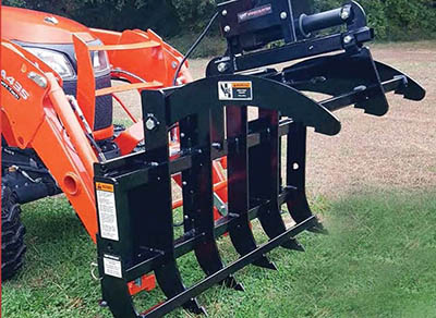 electric grapple for sub-compact tractors