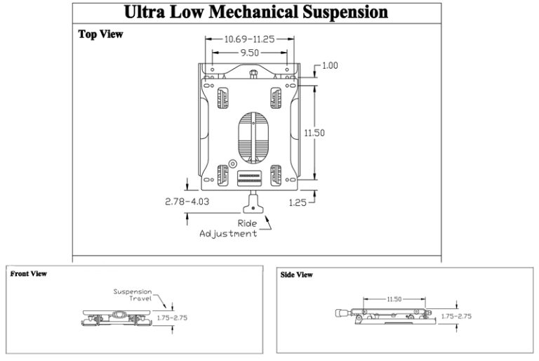 Universal Ultra Low Mechanical Seat Suspension Kit